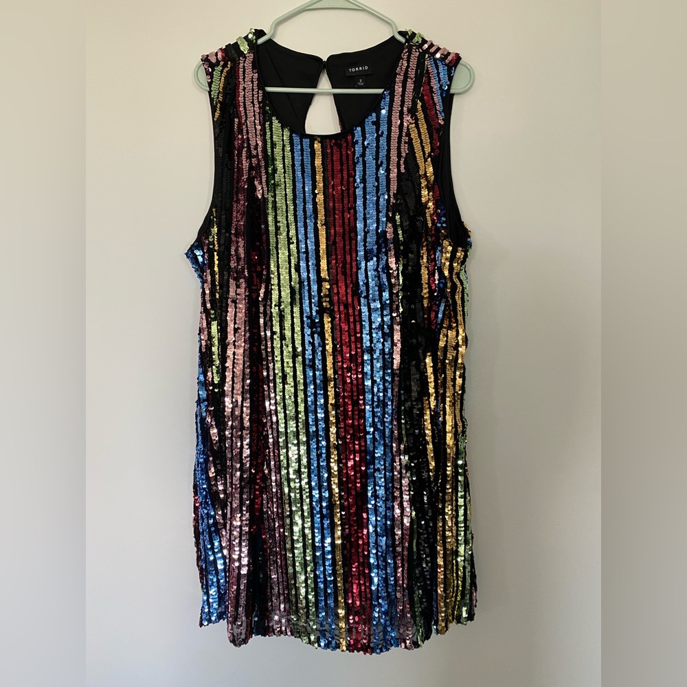Torrid Multicolor Sequin Midi Dress